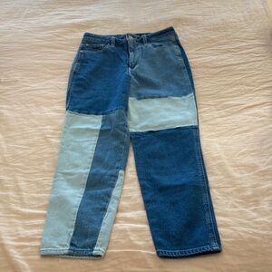 Hollister Women's Patchwork Blue Jeans